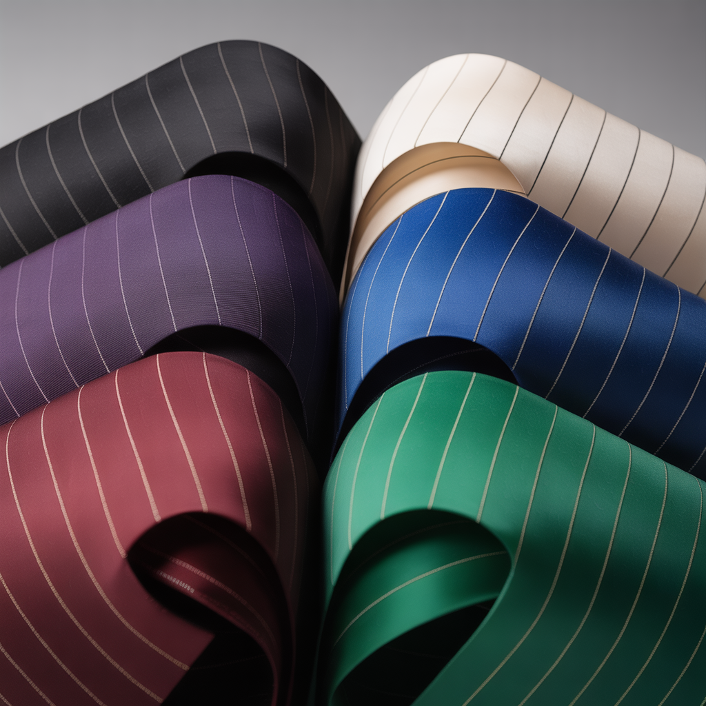 Gold Line six-colour palette reference: Black, Ivory, Purple, Blue, Maroon and Green; not six finished garments