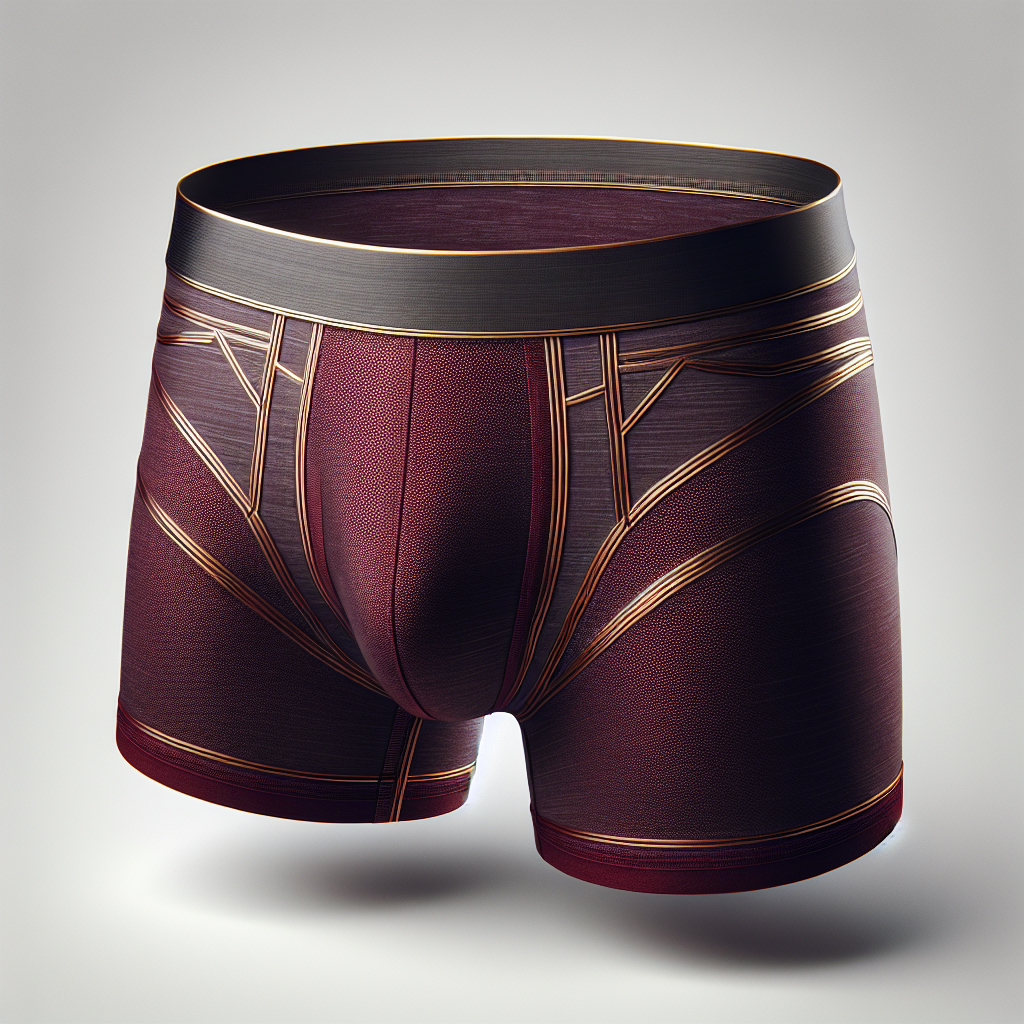 FANN Gold Line Maroon underwear concept render; final design pending
